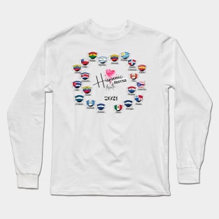 Hispanic Heritage Month / Spanish design / 2021 graphic design Long Sleeve T-Shirt